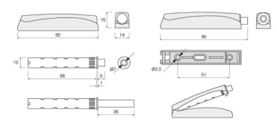 ODBOJNIK MEBLOWY DO FRONTU PUSH/OPEN BIAŁY MAGNETYCZNY