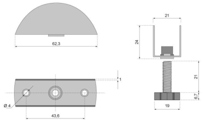 REGULATOR POZIOMU DN-269 M6 x 15 G2 PATYNA