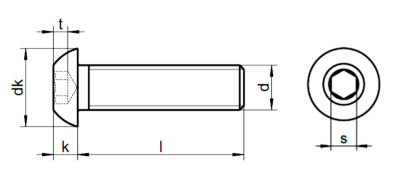 ŚRUBA NIERDZEWNA Z ŁBEM KULISTYM IMBUS M4 x 30 mm INOX 100 szt.