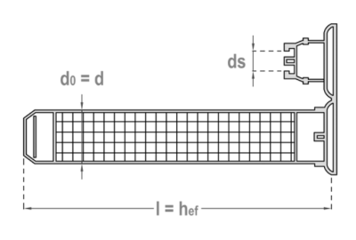 TULEJA SIATKOWA TWORZYWOWA NYLON PA6 / 12 x 60 mm / M6 - M8 20 szt.