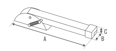 PODPÓRKA DRZWIOWA KWADRATOWA 30 x 20 L-200 ANTRACYT