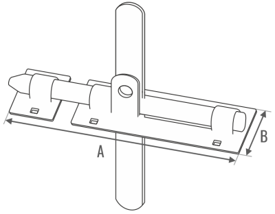 ZASUWA RYGLOWA DWUSTRONNA 110 x 63 x 1.5 mm CZARNA