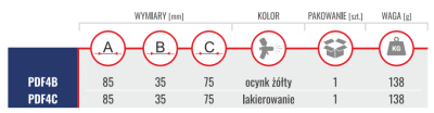 PRZYTRZYMYWACZ DO OKIENNIC I FURTEK ŻÓŁTY OCYNK