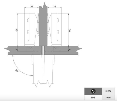 ZAWIAS PUSZKOWY TR-08 3D HYDRAULICZNY