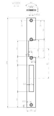 BLACHA PŁASKA ELEKTROZACZEPU DŁUGA 250 x 25 x 3 mm