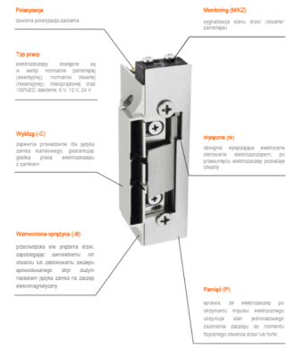 ELEKTROZACZEP HARTTE EL1 12V AC NIESYMETRYCZNY Z STALOWYM ZACZEPEM