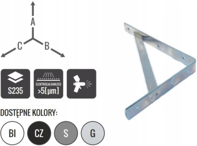 WSPORNIK STALOWY WZMACNIANY 300x200x4.0 OCYNK