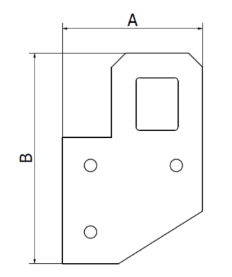 ZAWIESZKA MEBLOWA KĄTOWA 40 x 60 mm