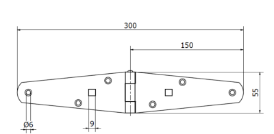 ZAWIAS BUDOWLANY SKOŚNY 150 x 150 x 2.5 mm