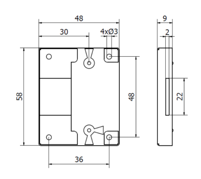 ZAMEK MEBLOWY NAKŁADANY OCYNK 30 mm