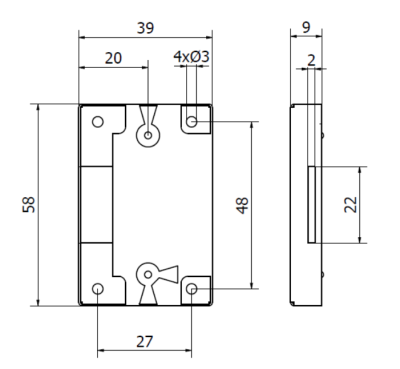 ZAMEK MEBLOWY NAKŁADANY OCYNK 20 mm