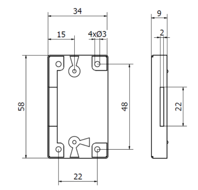 ZAMEK MEBLOWY NAKŁADANY OCYNK 15 mm