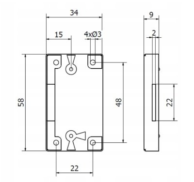 ZAMEK MEBLOWY NAKŁADANY 15 mm MOSIĄDZ