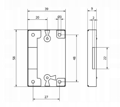 ZAMEK MEBLOWY NAKŁADANY 20 mm MOSIĄDZ