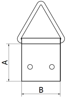 ZAWIESZKA MEBLOWA ŁAMANA 8 x 8 mm