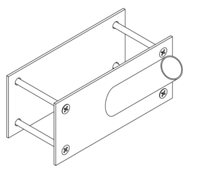 UCHWYT DO FLAG 1-RAMIENNY Z PODKŁADKĄ DO BALUSTRAD