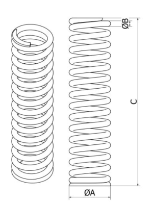 SPRĘŻYNA DOCISKOWA 10/1.2 x 20 mm