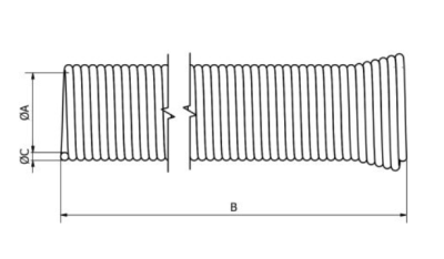 SPRĘŻYNA DO RURY PEX Ø16 mm 22 x 2,0 x 500 mm ZEWNĘTRZNA