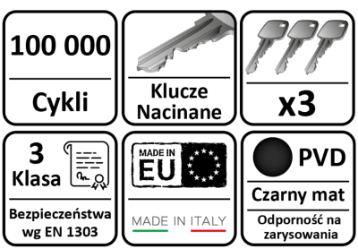 WKŁADKA 30/30 CZARNA MATOWA