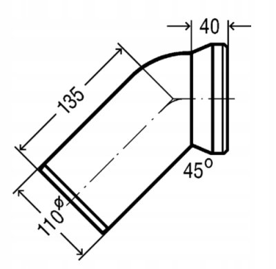 KOLANO DO WC 45/110 x 135