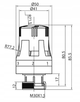 GŁOWICA TERMOSTATYCZNA TYP GZ.08A