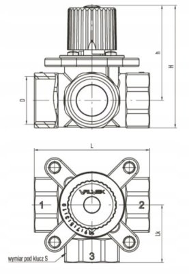 ZAWÓR 3-DROGOWY MIESZAJĄCY DN32 CONTROLMIX3