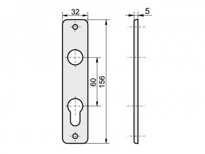 SZYLD METALOWY DO ZAMKA KASTEL 60/32×156