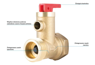 ZAWÓR BEZPIECZEŃSTWA AF8 DO ELEKTRYCZNYCH PODGRZEWACZY WODY 3/4