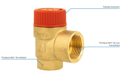 ZAWÓR BEZPIECZEŃSTWA DO C.O 1/2